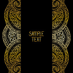 Ethnic tribal abstract background pattern frame in vector with place for your text for card, poster, web design.