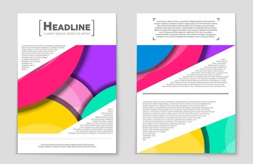 Fototapeta premium Abstract vector layout background set. For art template design, list, front page, mockup brochure theme style, banner, idea, cover, booklet, print, flyer, book, blank, card, ad, sign, sheet,, a4.