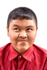 Fototapeta premium Asia boy funny
