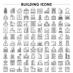Fototapeta premium building icons set