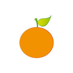 orange fruit icon stock, vector illustration design