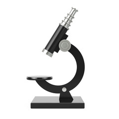 Abstract Vintage Laboratory Microscope. 3d Rendering