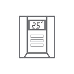 Electronic thermostat with a screen. Under floor heating control. Temperature control.