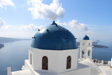 Fototapeta premium Santorini, the beauty of the island, Oia, Cat Island, White Island, sea, fabulous island, the most beautiful village of Oia