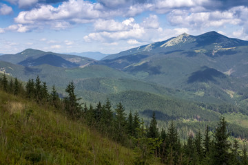 Beautiful sandy landscape of the Carpathians, Gorgan, Mount Syvulya