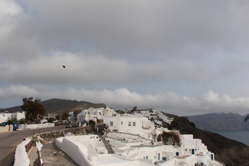 Fototapeta premium Santorini, the beauty of the island, Oia, Cat Island, White Island, sea, fabulous island, the most beautiful village of Oia
