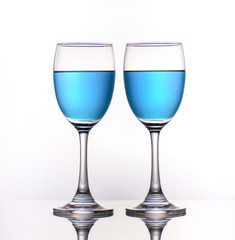 glass with water isolated on a white background