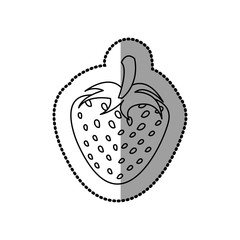 figure strawberry fruit icon stock, vector illustration design