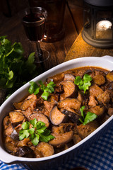Eggplant casserole - Melitzana Me Kreas