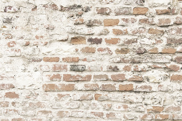 Old red brick wall background texture