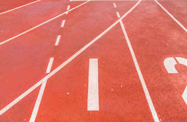 Numbers of track lanes