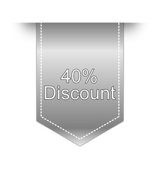 40% Discount label