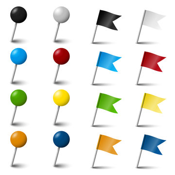 collection of pin needle office supplies