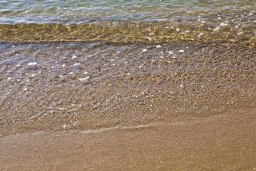 Shore in a desert beach