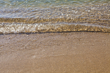 Shore in a desert beach