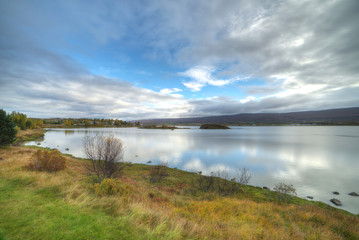 Obraz premium Lagarfljot Lake, Egilsstadir, Iceland