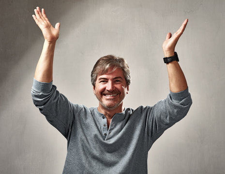 Happy optimistic man