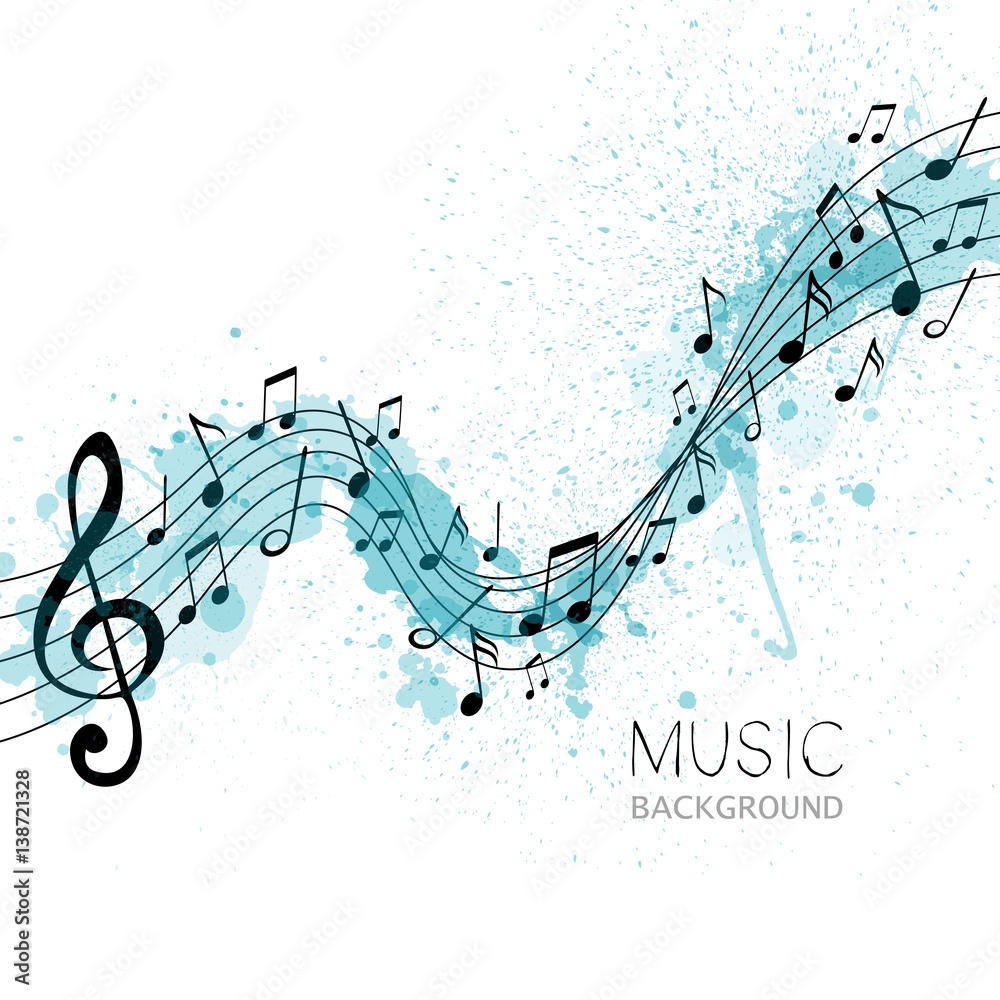 Wall mural Vector Illustration of an Abstract Music Design