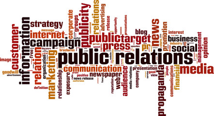 Public relations word cloud