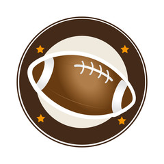 circular border with silhouette color with football ball in diagonal vector illustration