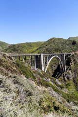 bridge at Highway 1 on the pacific coast, California