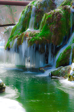 Frozen waterfall ,Bigar,Romania
