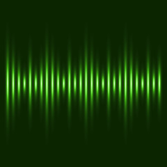 abstract green equalizer. green stripes. dark background. vector illustration