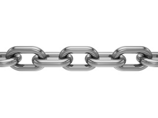 3D rendering Chain on white background