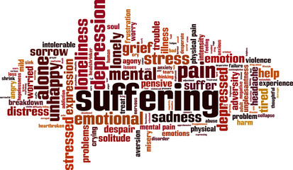 Suffering word cloud