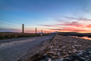 Path over the Atlantic into the sunset