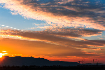Beautiful sunset clouds