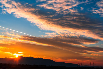 Obraz premium Beautiful sunset clouds