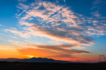 Beautiful sunset clouds