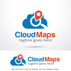 Cloud Maps Logo Template Design Vector 