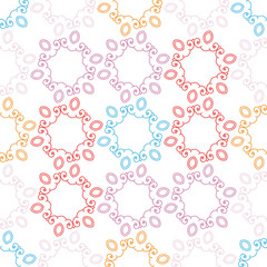 Vector abstract seamless patchwork pattern. Arabic tile texture with geometric and floral ornaments. Decorative elements for textile, book covers, print, gift wrap. Vintage boho style.