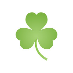 clover emblem, decorations for the holiday of St. Patrick s, vector illustration