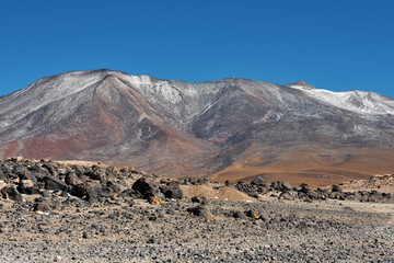 Altiplano volcanic desert in Bolivia, South America