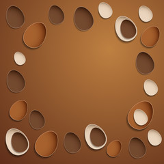 Abstract chocolate easter eggs
