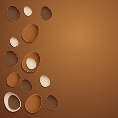 Abstract chocolate easter eggs