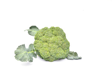 Fresh broccoli for healthy isolated on white background