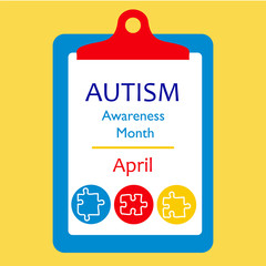 autism awareness puzzle elements concept