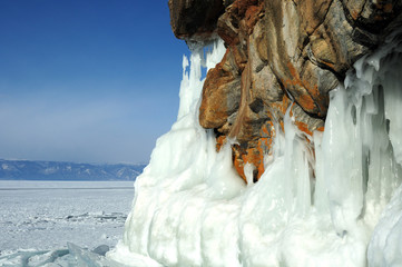 Melting glaciers. global warming.  Used toning of the photo.