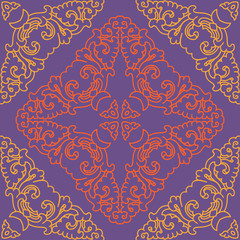 Vector abstract seamless patchwork pattern. Arabic tile texture with geometric and floral ornaments. Decorative elements for textile, book covers, print, gift wrap. Vintage boho style.