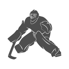 Naklejka premium player hockey goalie