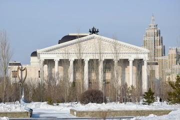 Naklejka premium View in Astana, capital of Kazakhstan