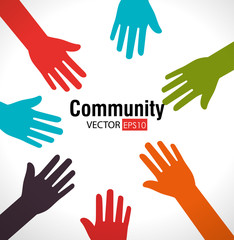 community social network icon vector illustration design