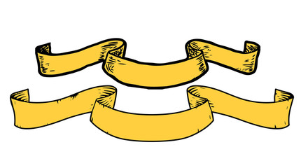 Yellow banners or ribbons