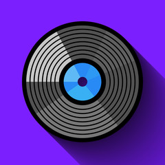 Vinyl record vector illustration.