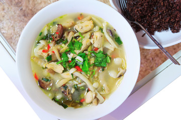 delicious boil chicken food thai