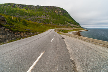 Route E69 to Nordkapp, Finnmark county, Norway.